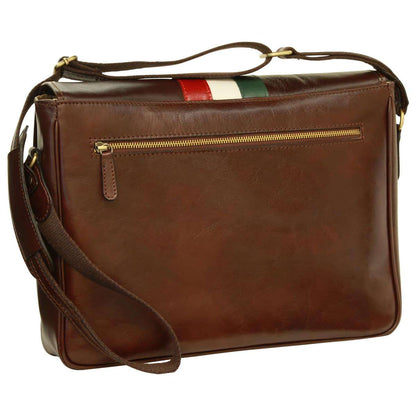 Italian Flag - Messenger Bag - Brown