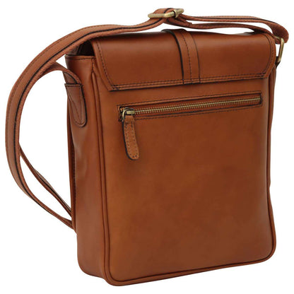 Small leather bag with magnetic closure - Brown Colonial