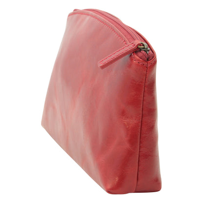 Leather Beauty case - red