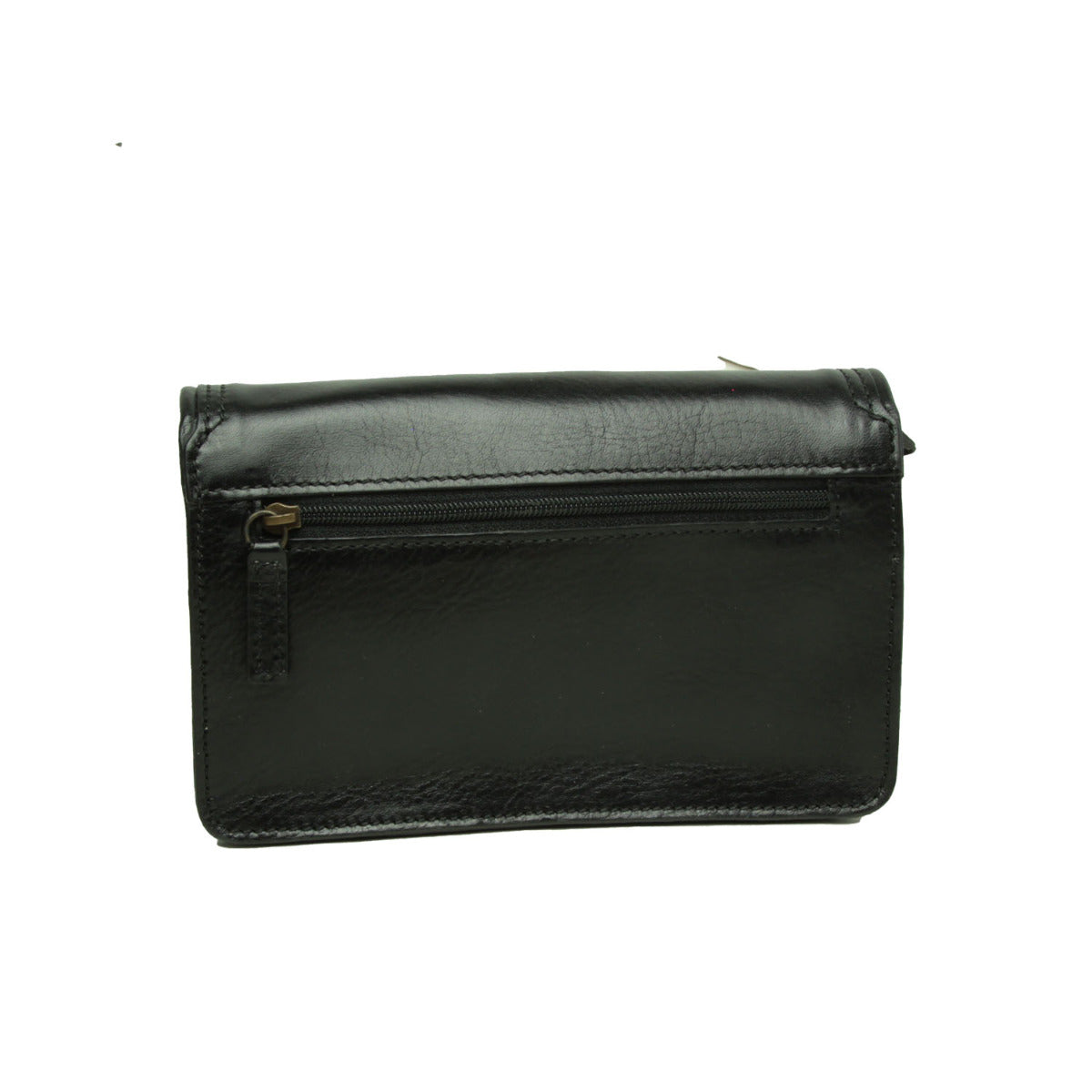 Leather clutch bag- Black