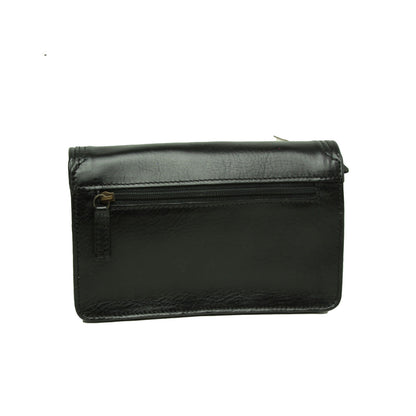 Leather clutch bag- Black