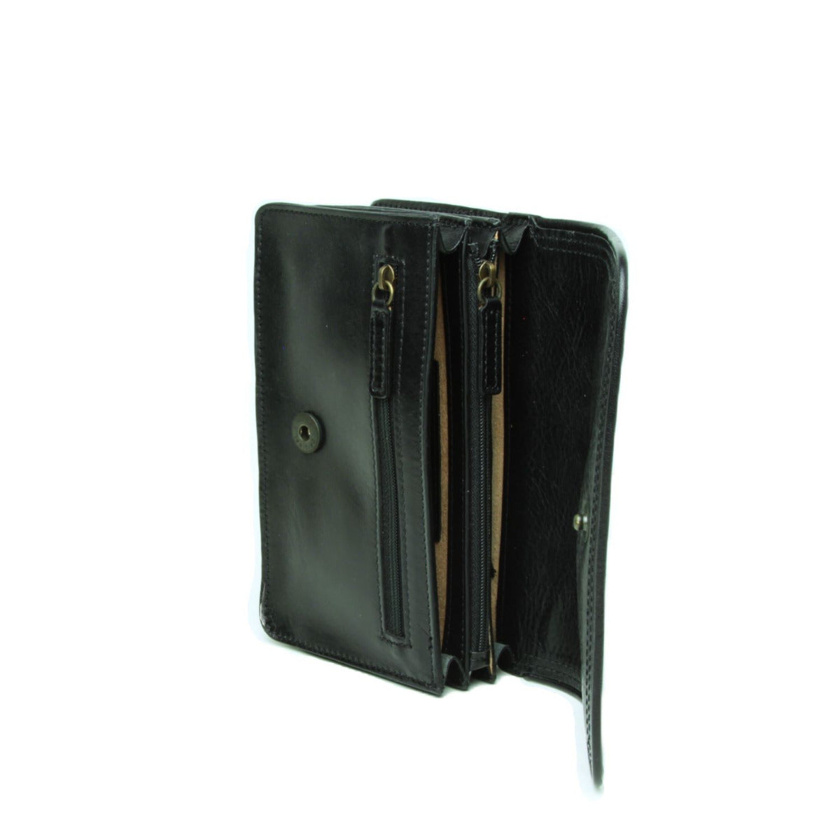 Leather clutch bag- Black