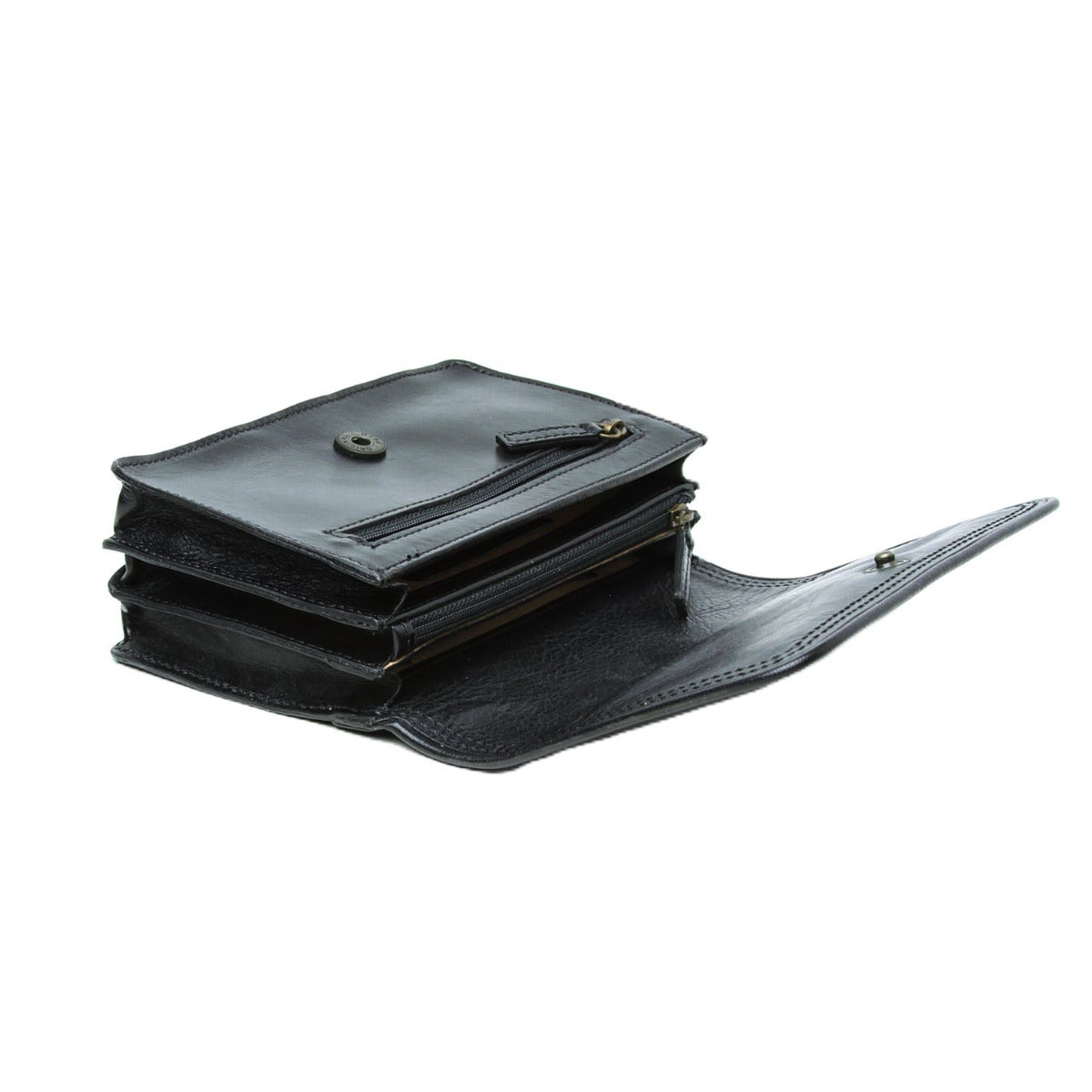 Leather clutch bag- Black