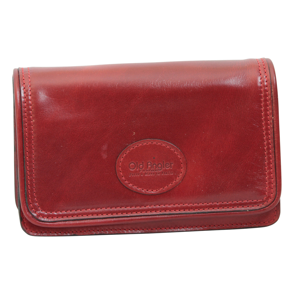 Leather pochette - red