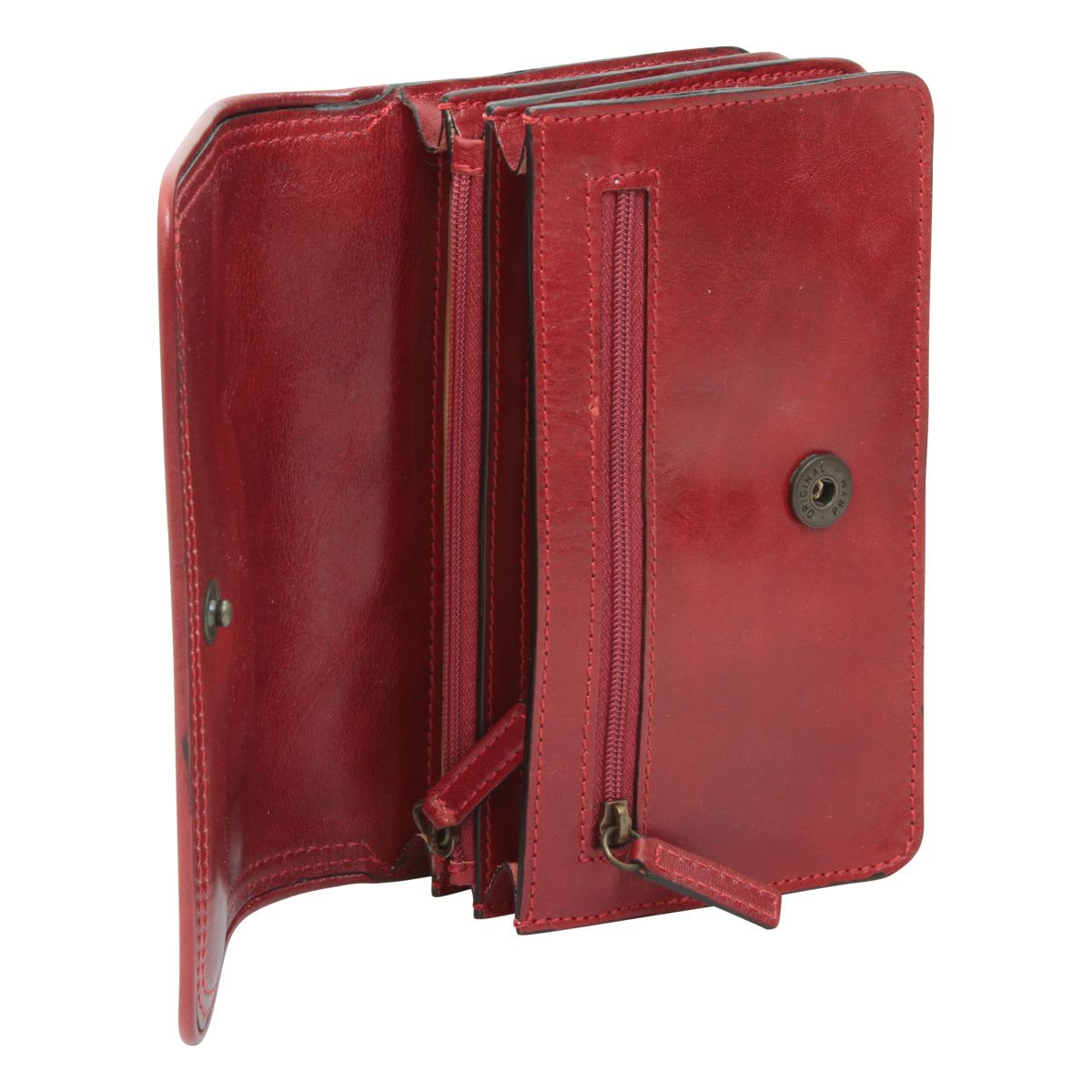 Leather pochette - red