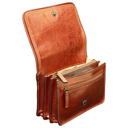 Leather pochette - Brown