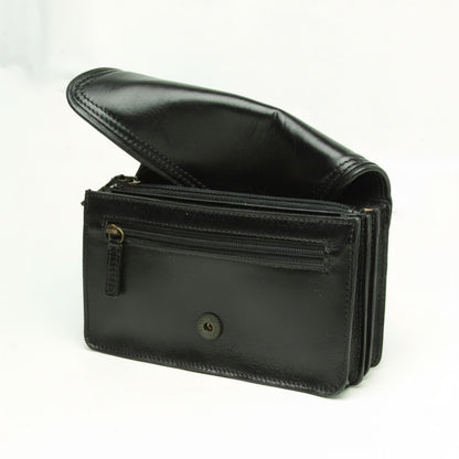 Leather clutch bag- Black