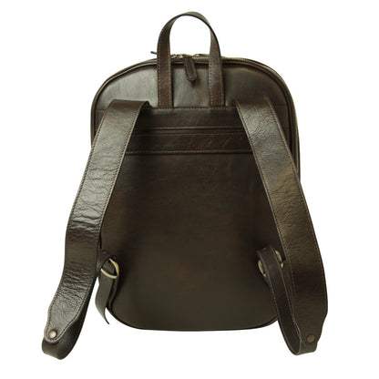 Soft Calfskin Leather Laptop Backpack With Backside Troller Strap
