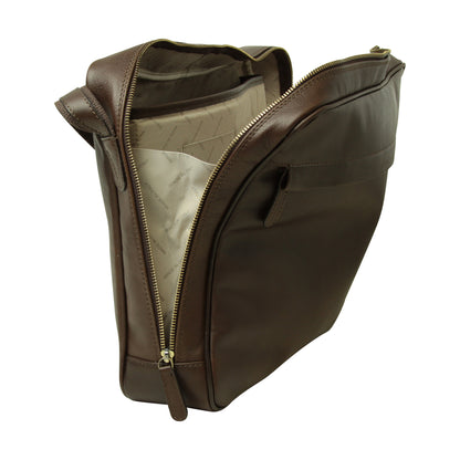 Vachetta Leather Messenger - Dark Brown