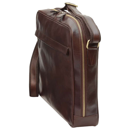 Vachetta Leather Messenger - Dark Brown