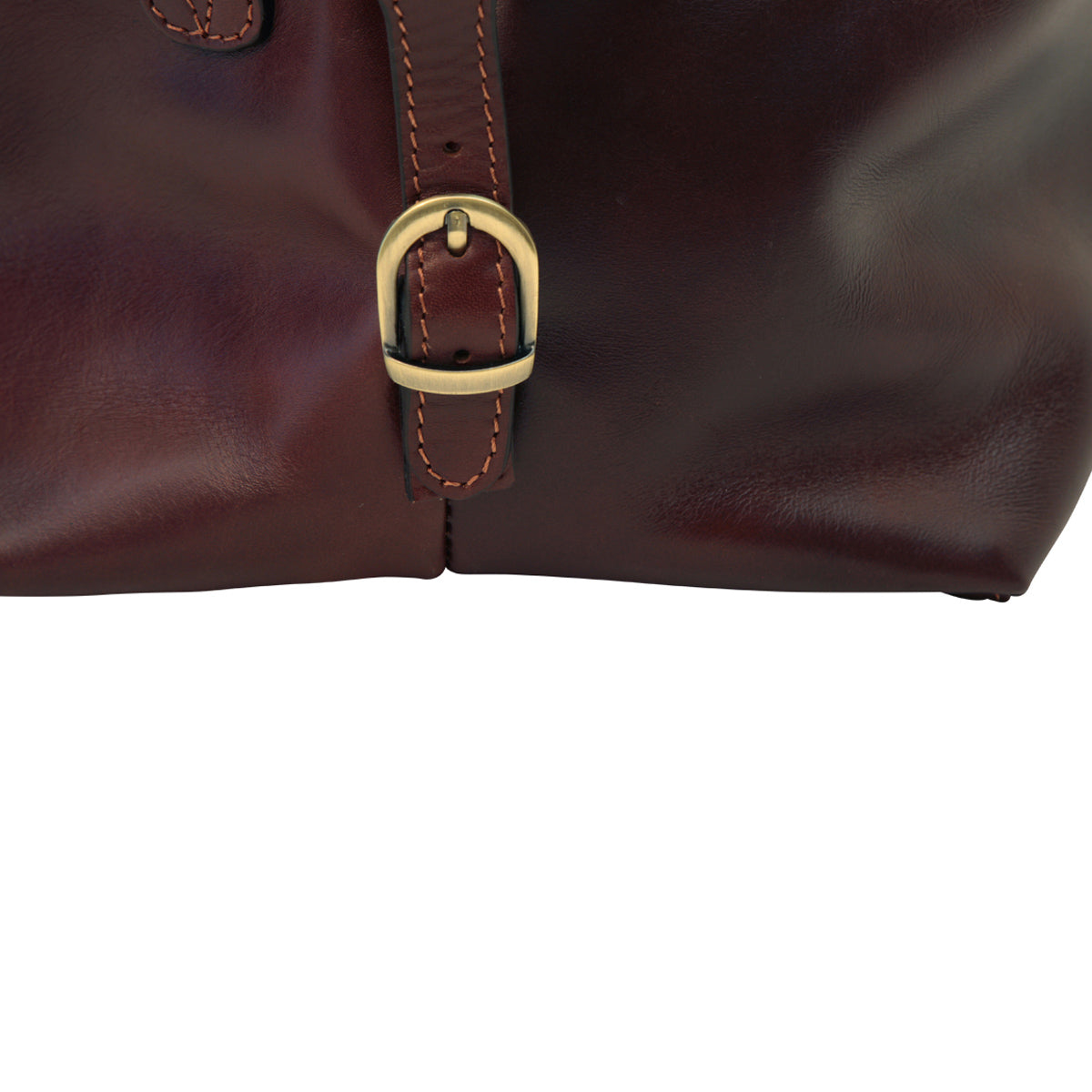 Cowhide leather Travel Bag - Brown