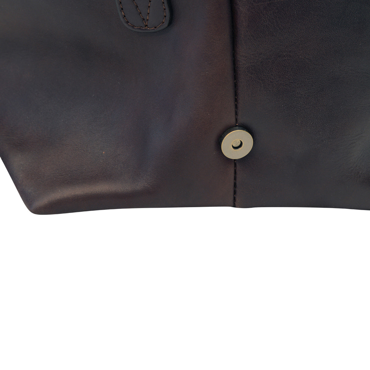 Cowhide leather Travel Bag - Dark Brown