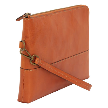 Full grain calfskin document case - brown colonial