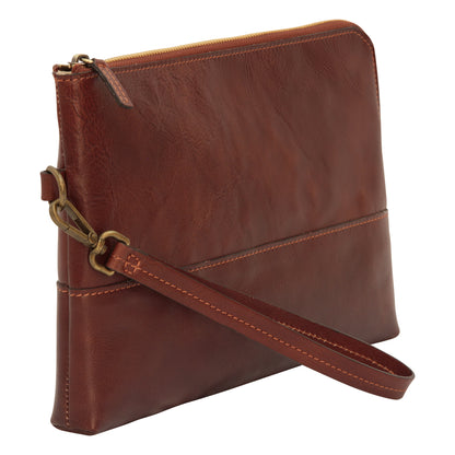 Full grain calfskin document case - brown