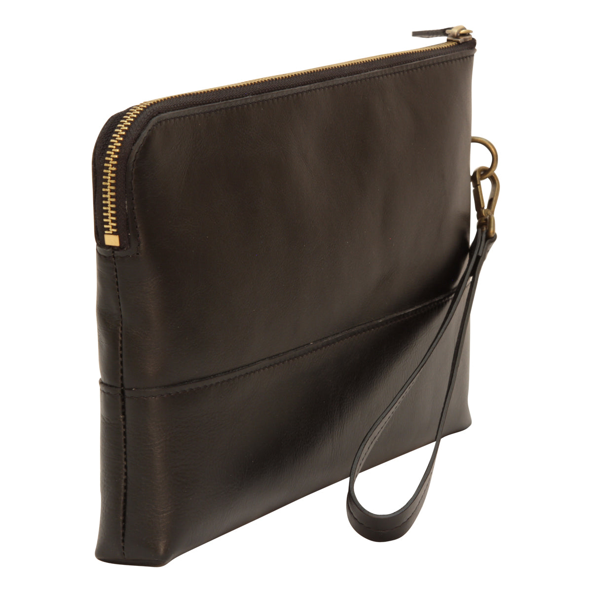 Full grain calfskin document case - black
