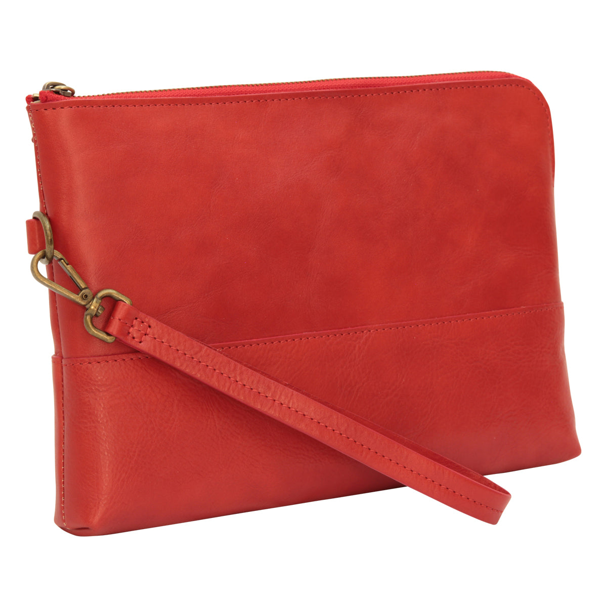 Full grain calfskin document case - red