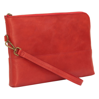 Full grain calfskin document case - red