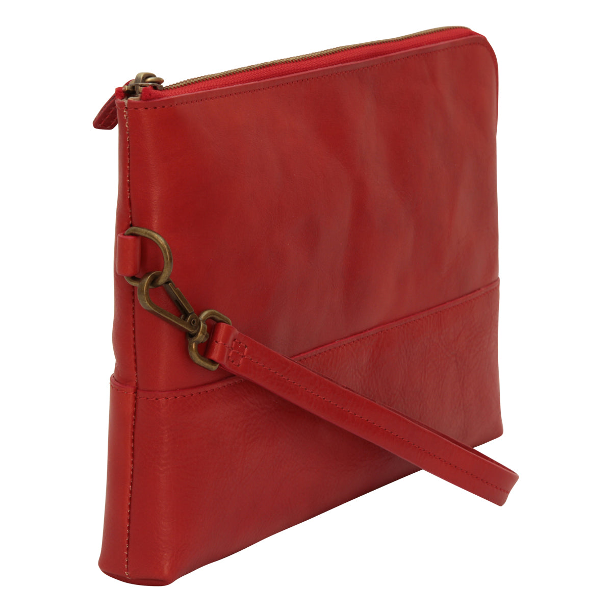 Full grain calfskin document case - red