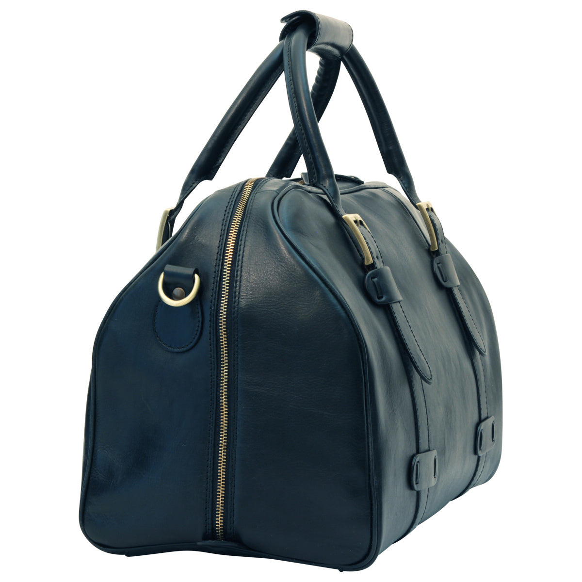 Cowhide leather duffel bag - Black