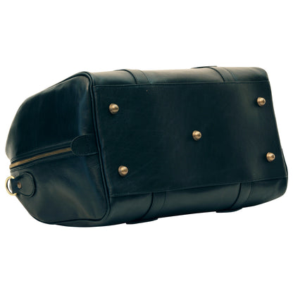 Cowhide leather duffel bag - Black