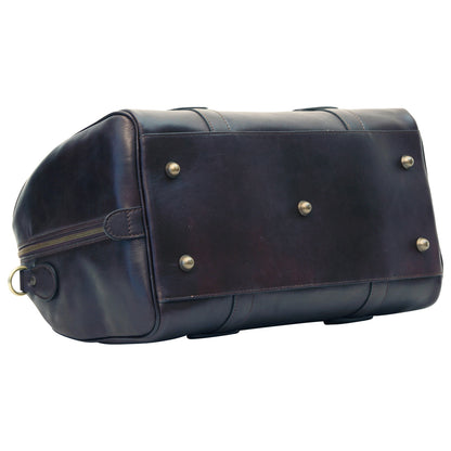 Cowhide leather duffel bag - Dark Brown
