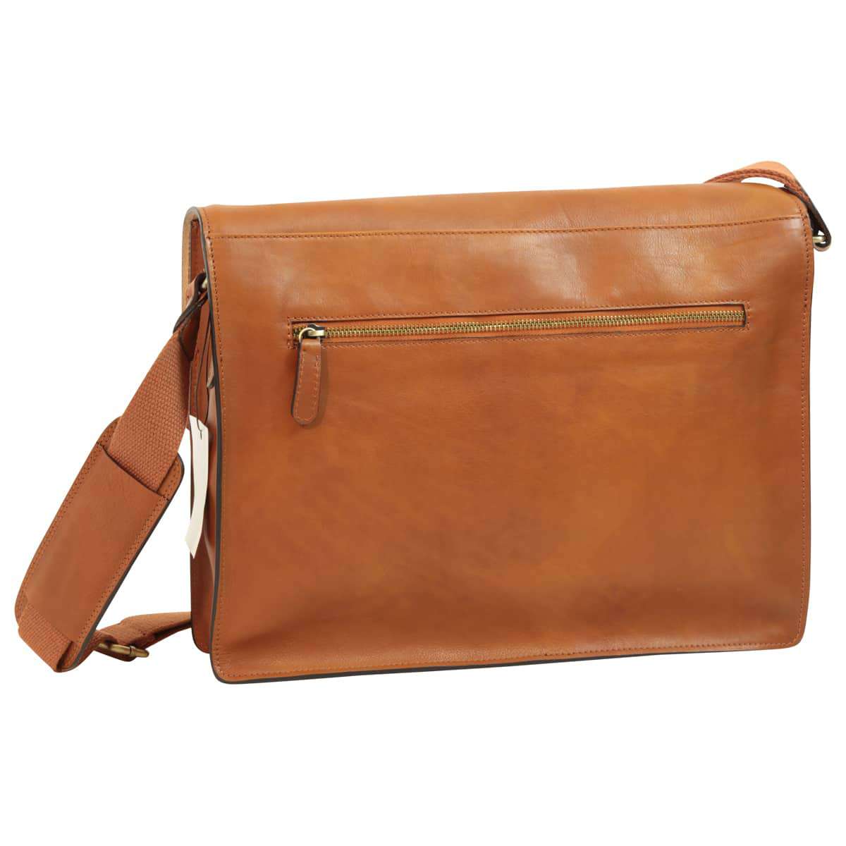 Leather messenger bag - Brown Colonial
