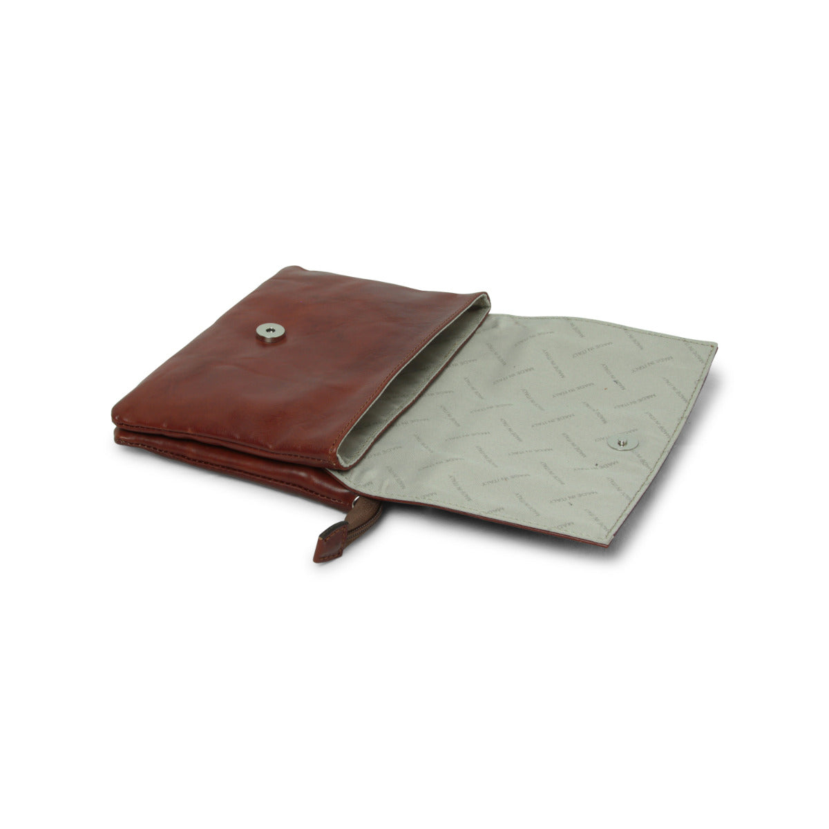 Full grain leather shoulder bag - brown