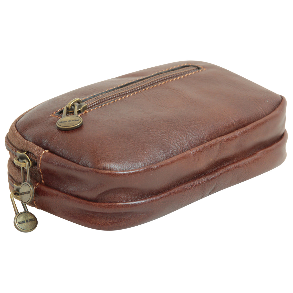 leather belt bag - brown