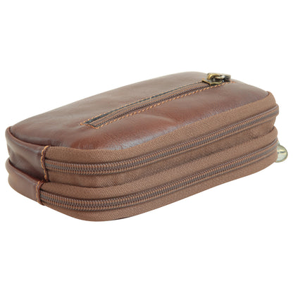 leather belt bag - brown