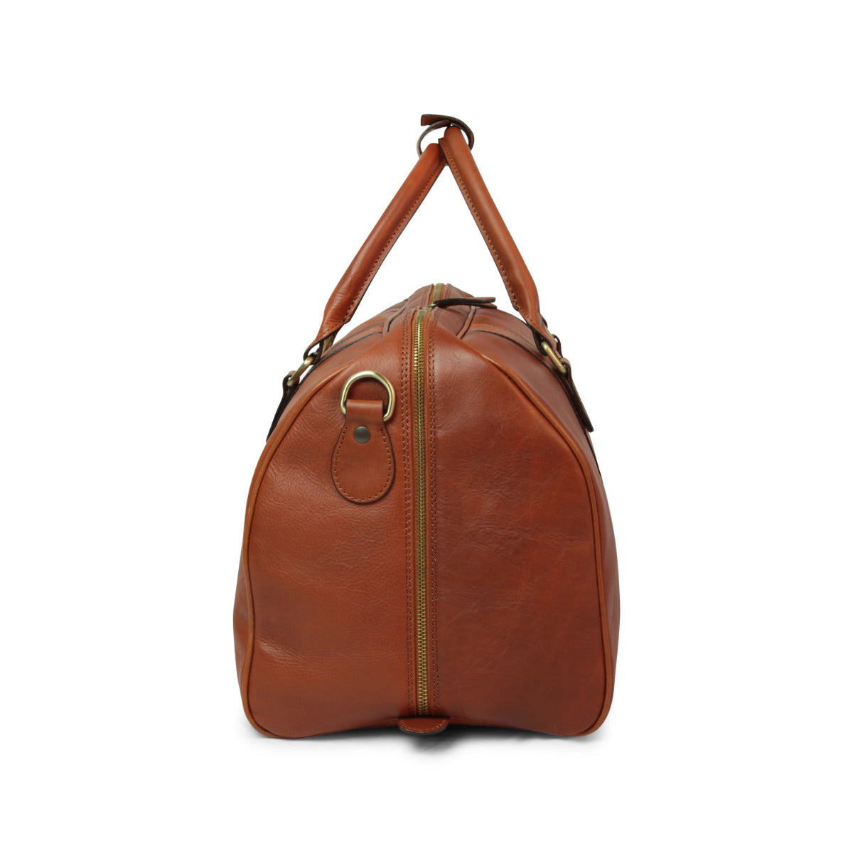 Full grain leather travel bag - gold