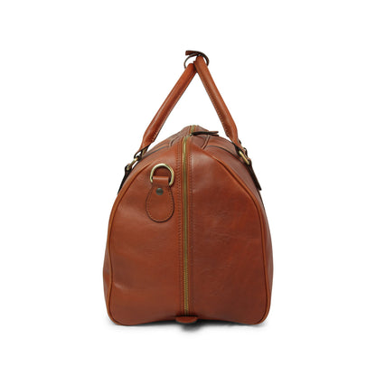 Full grain leather travel bag - gold