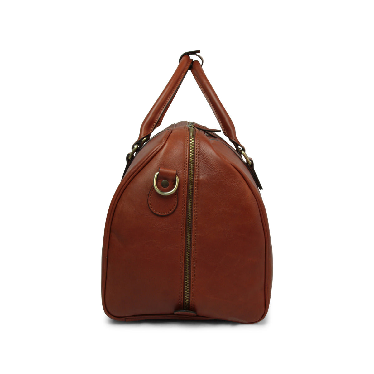 Full grain leather travel bag - Mahogany Brown