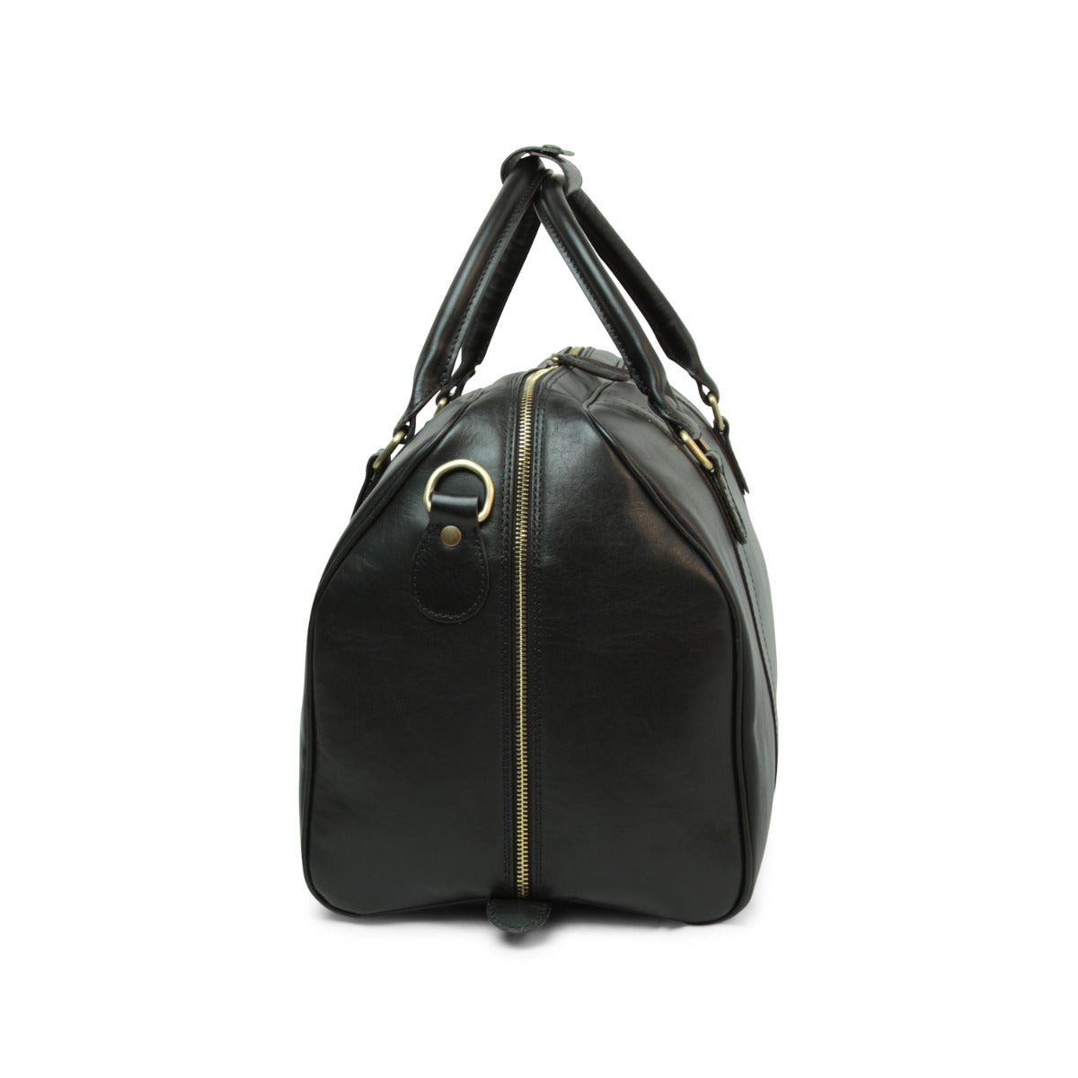 Full grain leather travel bag - black