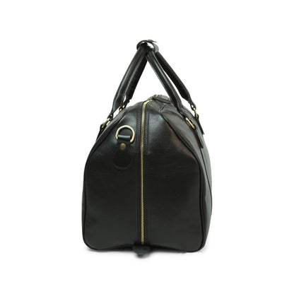 Full grain leather travel bag - black