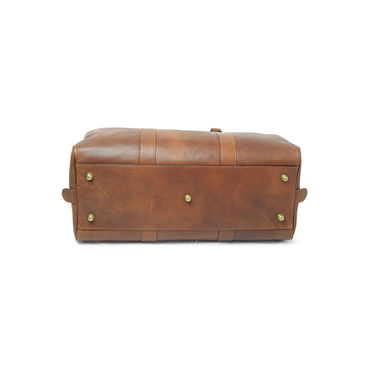 Full grain leather large travel bag - chestnut