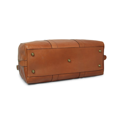 Full grain leather large travel bag - gold
