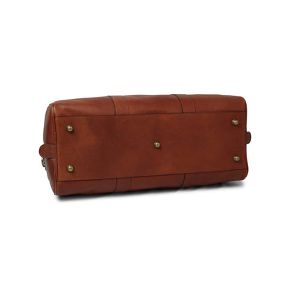 Full grain leather large travel bag - Mahogany Brown