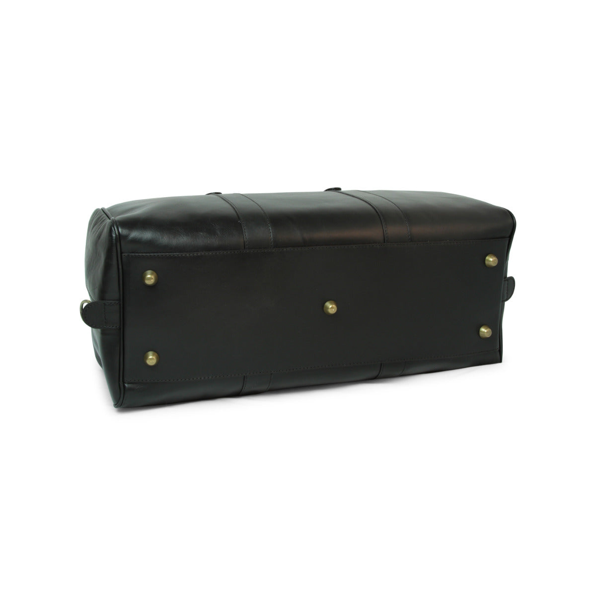 Full grain leather large travel bag - black