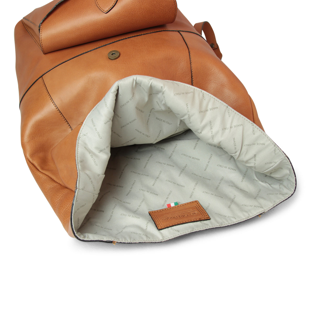 Full grain leather backpack - colonial