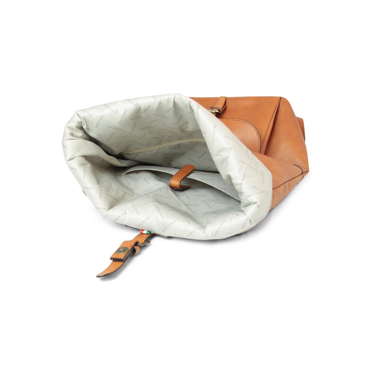 Full grain leather backpack - colonial