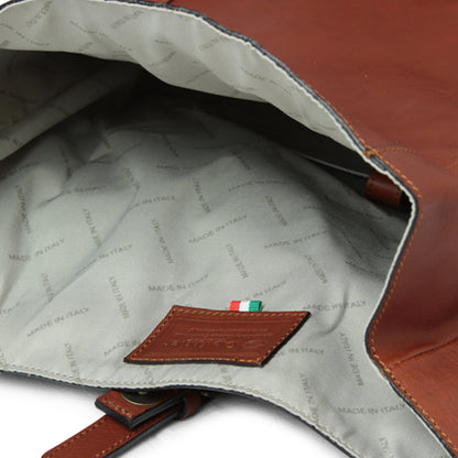 Full grain Leather backpack - Mahogany Brown