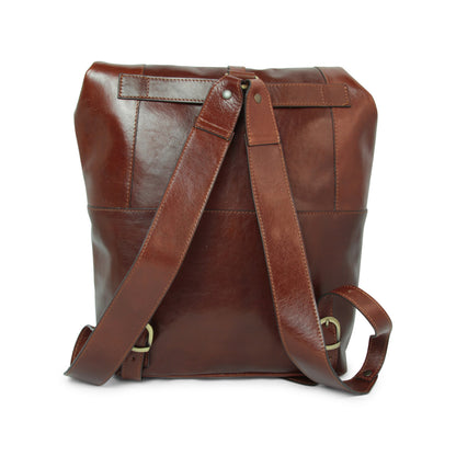 Full grain Leather backpack - Brown 4151