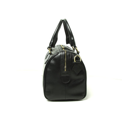 Double handled shoulder bag - black