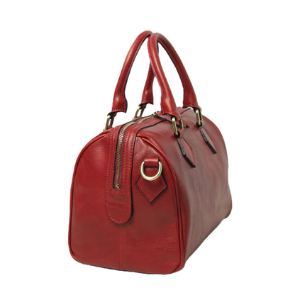 Double handled shoulder bag - red