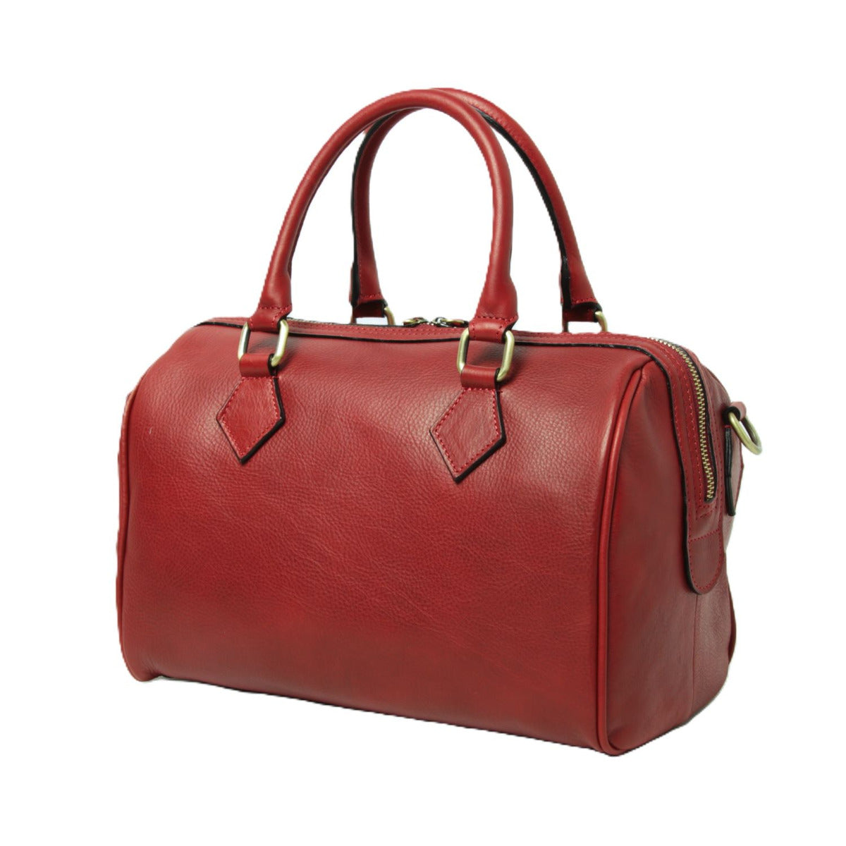 Double handled shoulder bag - red