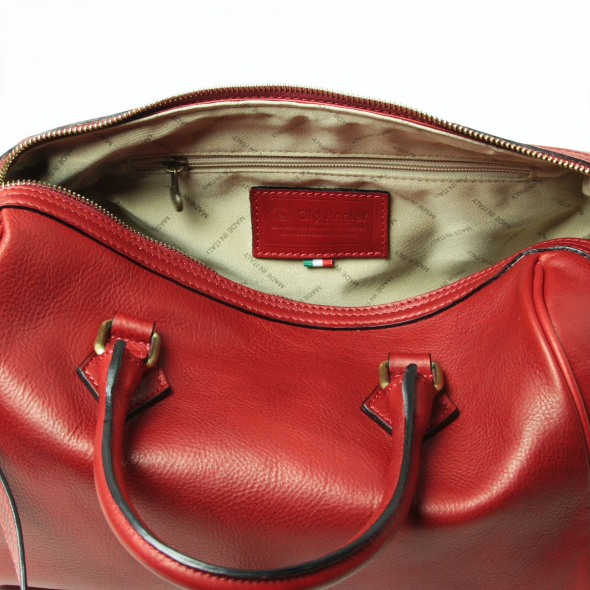 Double handled shoulder bag - red