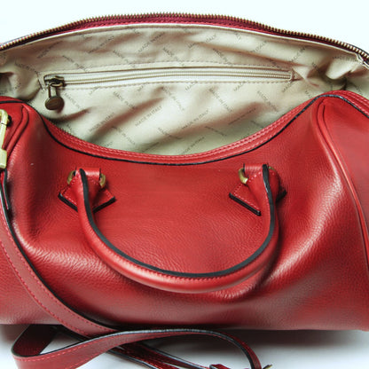 Double handled shoulder bag - red