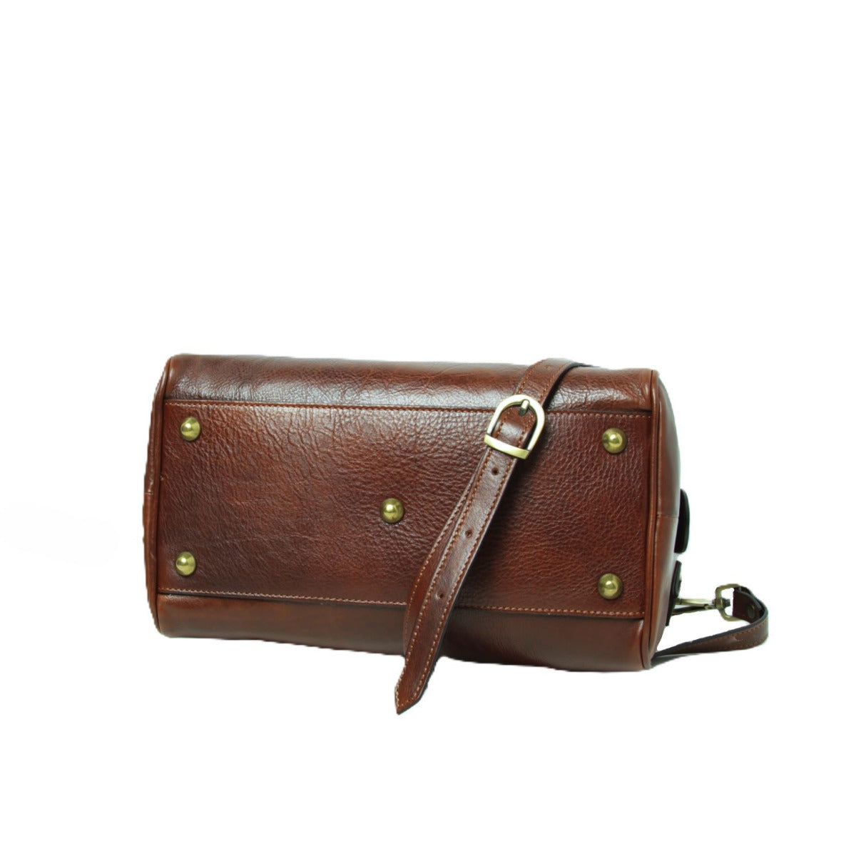 Double handled shoulder bag - brown