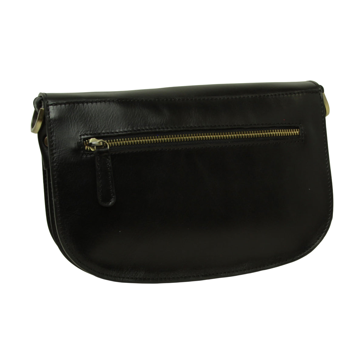 Two-sided shoulder bag in full-grain calfskin –Black