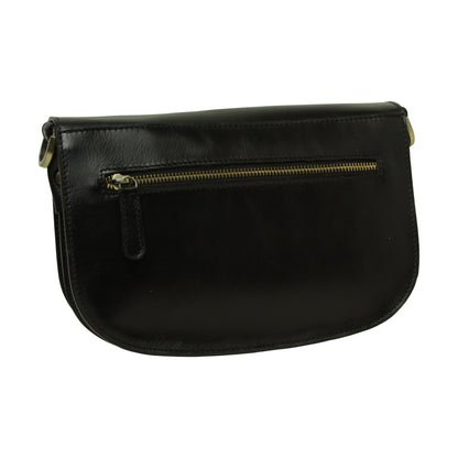 Two-sided shoulder bag in full-grain calfskin –Black